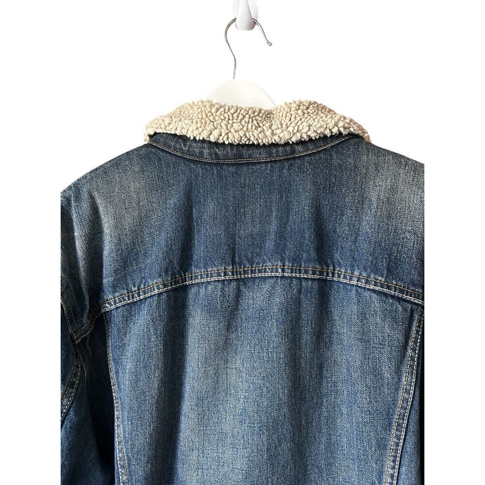 Levis Men’s Sherpa Lined Denim Medium Wash Trucker Jacket Size 2XL 70598 - Picture 12 of 16